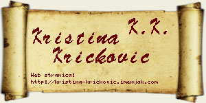Kristina Kričković vizit kartica